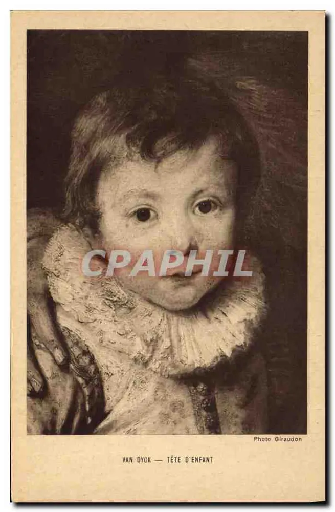 Van Dyck — Twarz dziecka — Fotografia Giraudon - Awers