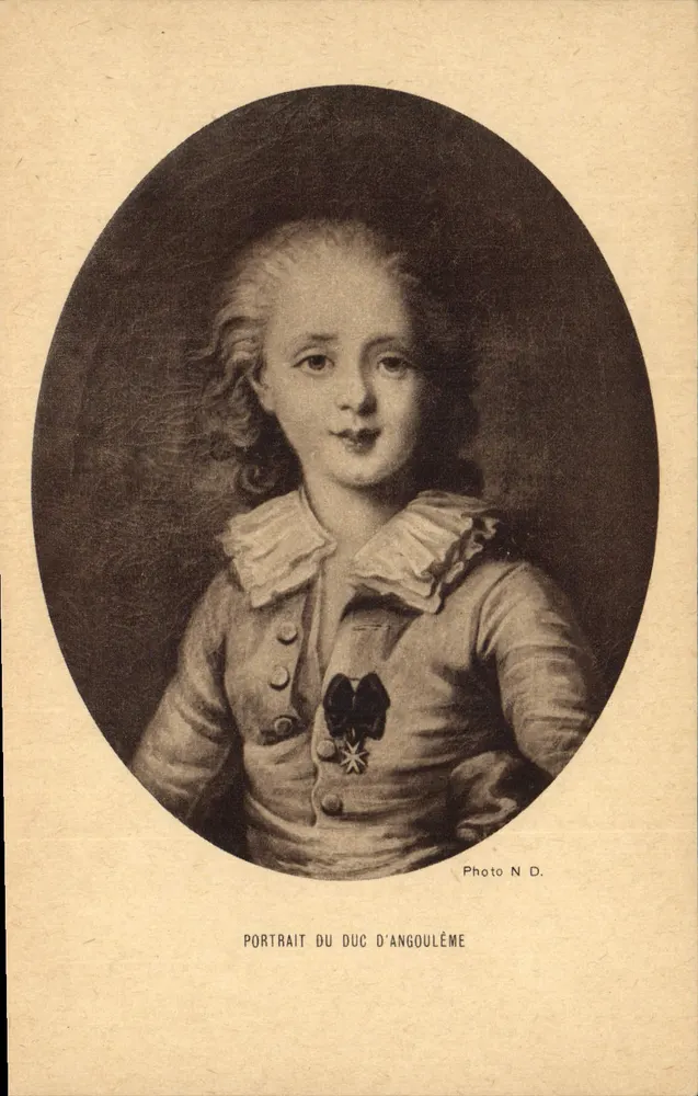 Retrato do Duque d'Angoulême — Foto N. D. — Comitê Nacional da Criança, Paris - Frente