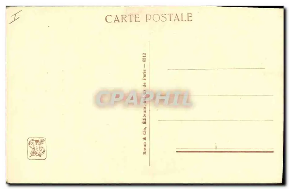 Pescadoras da lua — P. Chabas — série 6312, editada por Braun & Cie, Paris - Verso