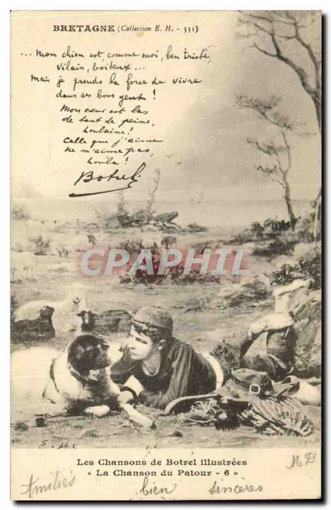 Bretagne (Coleção E.H. - 331) — As Canções de Botrel ilustradas « A Canção do Patour - 6 » — Editor não visível - Frente