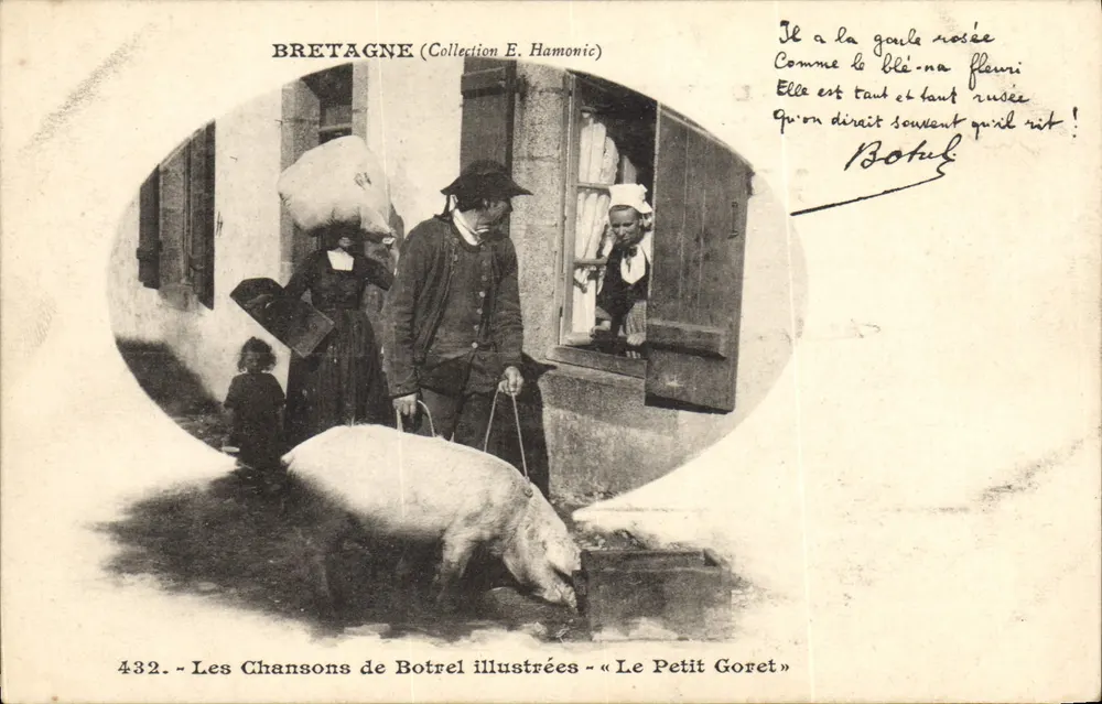 Bretagne (Sammlung E. Hamonic) — Illustrierte Lieder von Botrel — « Le Petit Goret » — n° 432 - Vorderseite