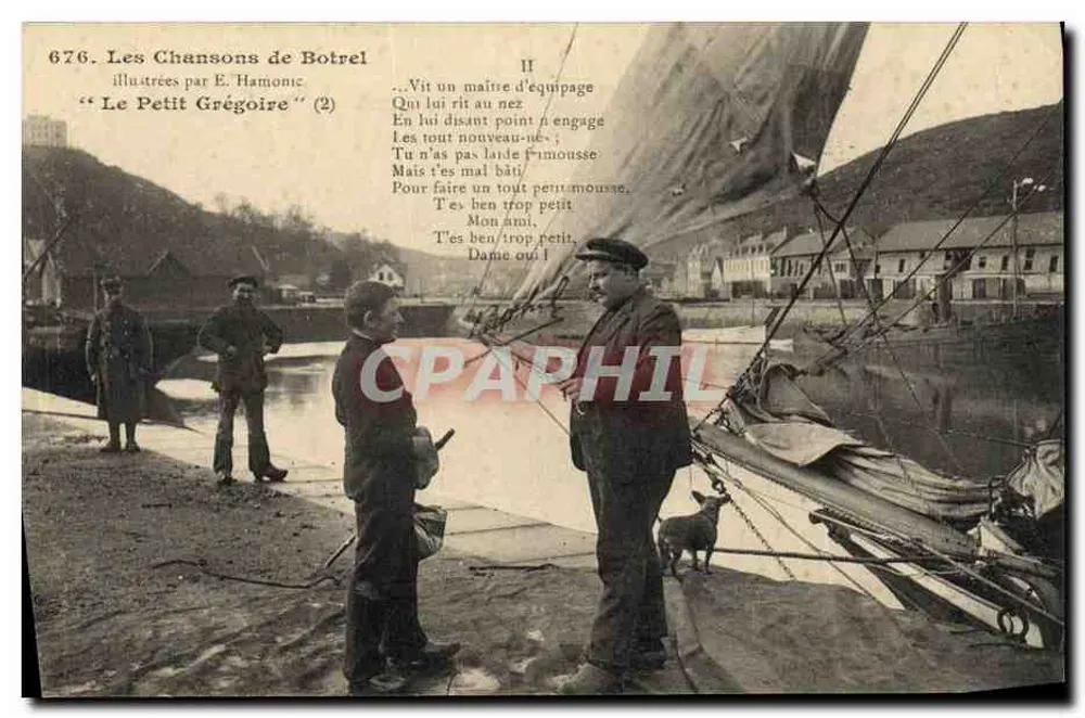 De Liedjes van Botrel — 'Le Petit Grégoire' geïllustreerd door E. Hamonic — n° 676 - Voorkant