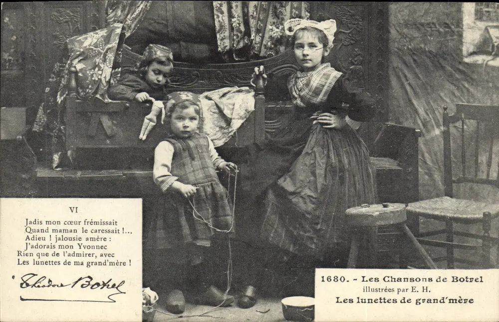 As óculas da vovó — As Canções de Botrel ilustradas por E. H. — série VI — editor Breizï - Frente