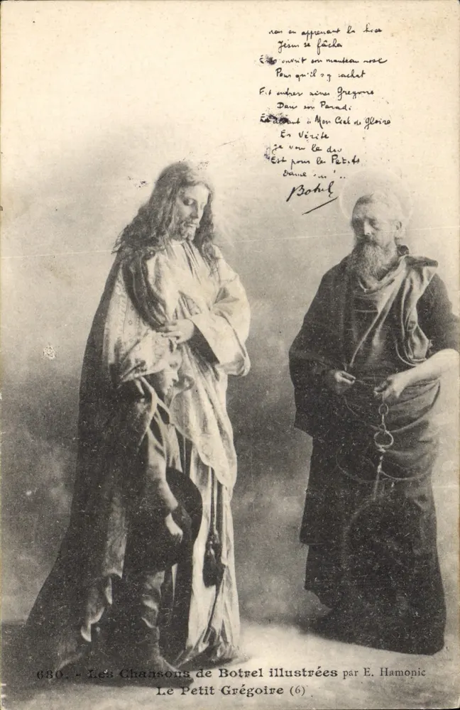 Jesus e santo Gregório — As Canções de Botrel ilustradas por E. Hamonic — n°680 - Frente