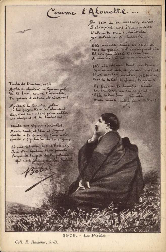 O Poeta — Poema de Botrel — Edição E. Hamonic, n° 3976 - Frente