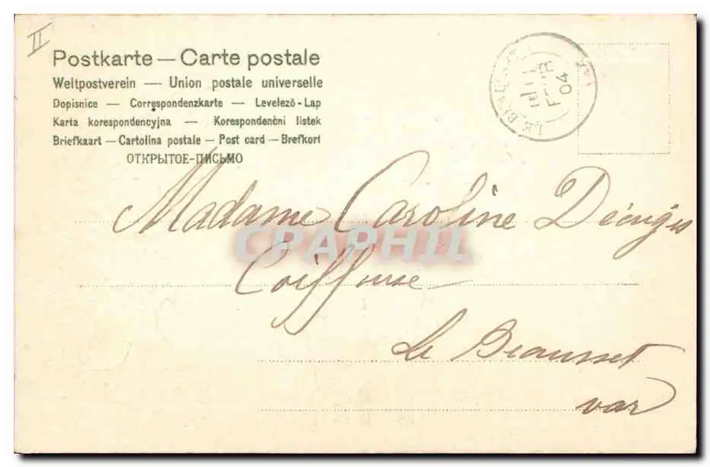 Arranjos de rosas — Série 139 — Editor não identificado - Verso