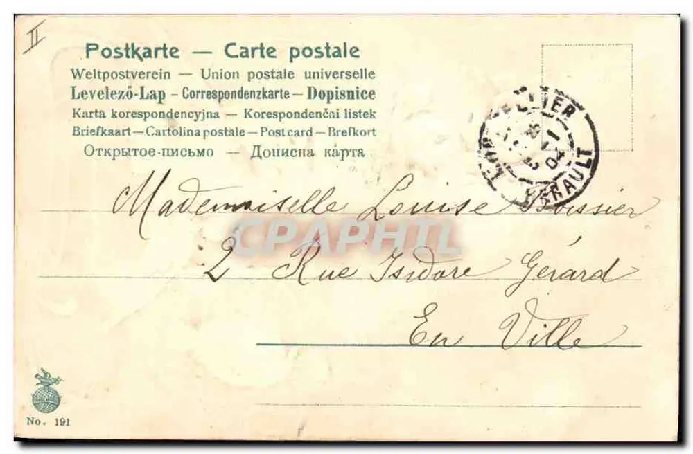 Pássaros e flores — 365 dias de felicidade — editor S.M.W. n°191 - Verso