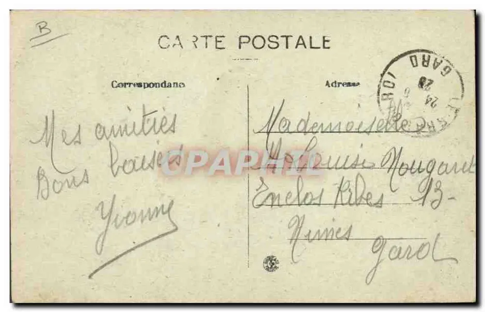 GRAU-du-ROI — As Lutas — Ed. L. Bépévès - Nîmes - Verso