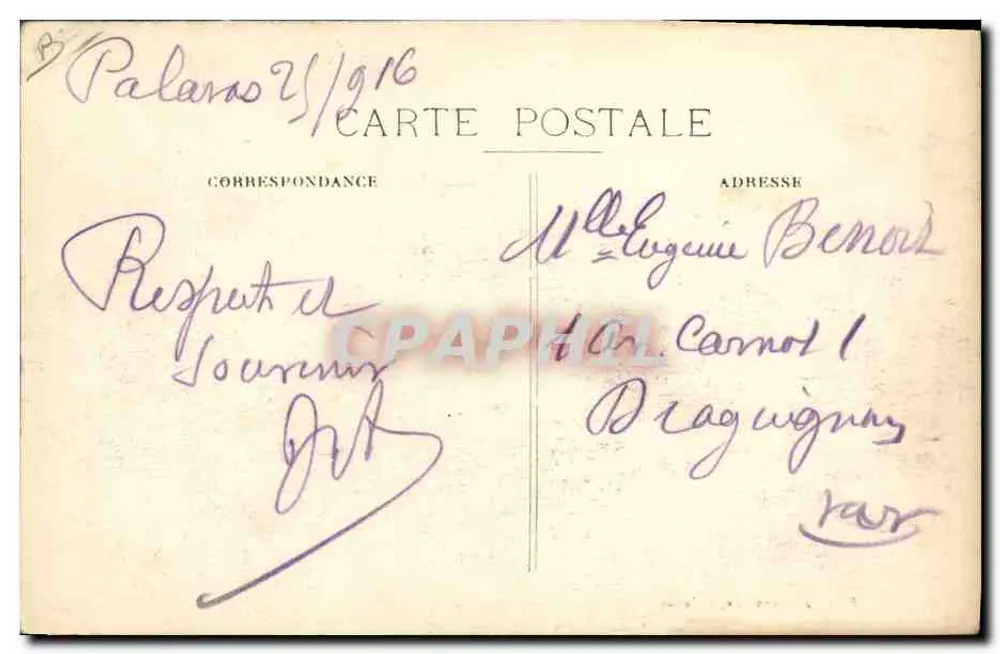 Palavas-les-Flots — As Joutes — Edição J. Claparède, Palavas - Verso