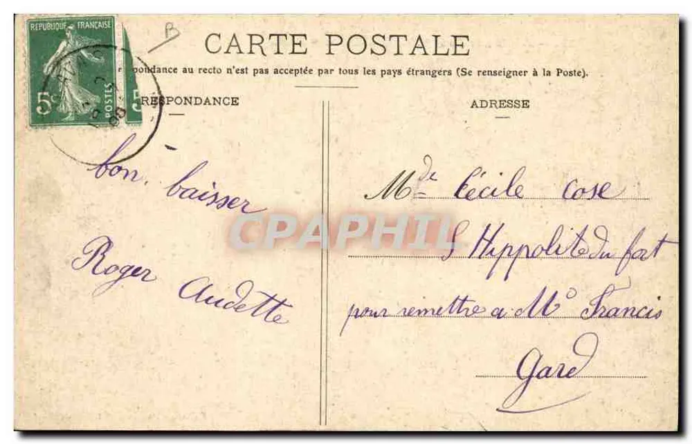 Palavas — Große Turniere — Sabauer-Lauriac, Verlag Montpellier - Rückseite