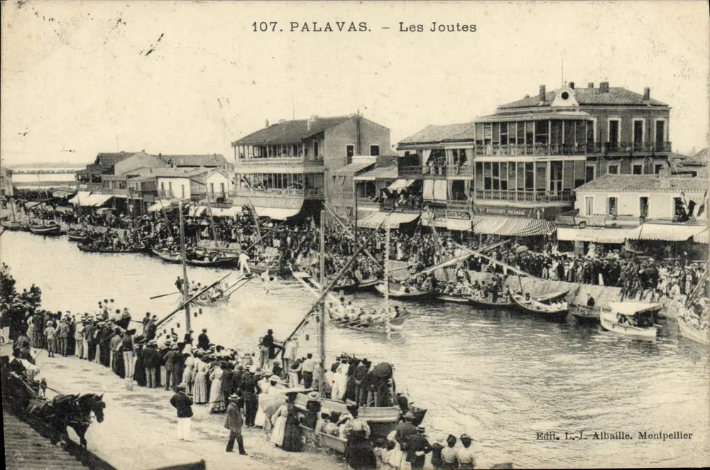 Palavas - As Joutes — Edição L.-J. Albaille, Montpellier, n° 107 - Frente
