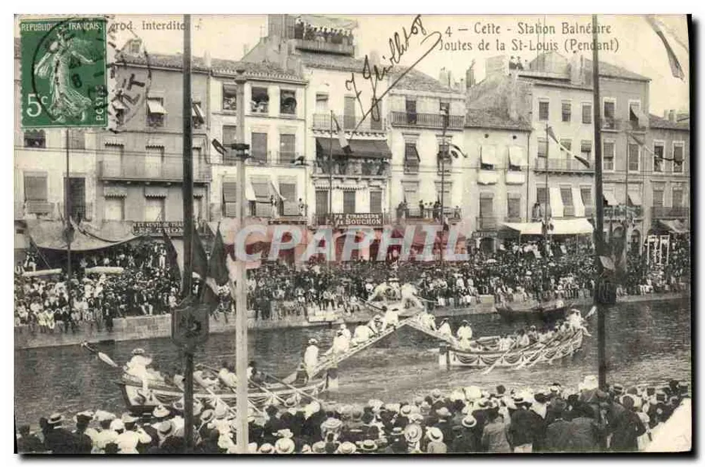 Joutes de la St-Louis — Cetate Estação Balnear (Durante) — Editor G. Gilliot, n°4 - Frente