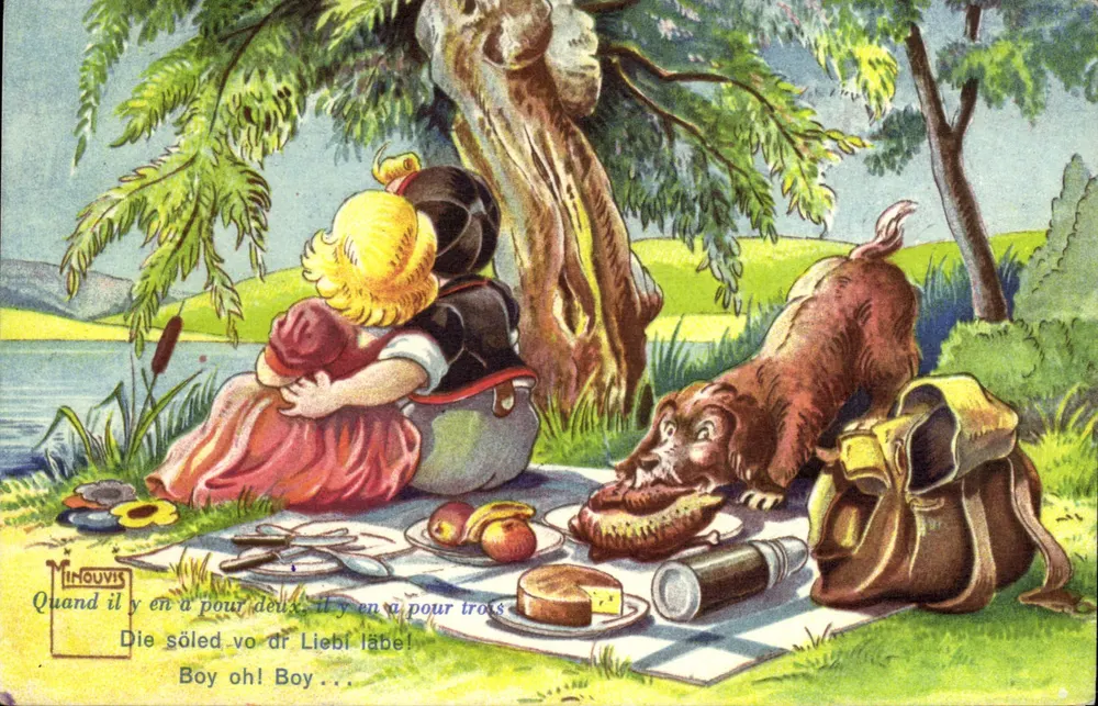 Picknick unter einem Baum — Minouvis, Serie 80 — Verleger Minouvis - Vorderseite