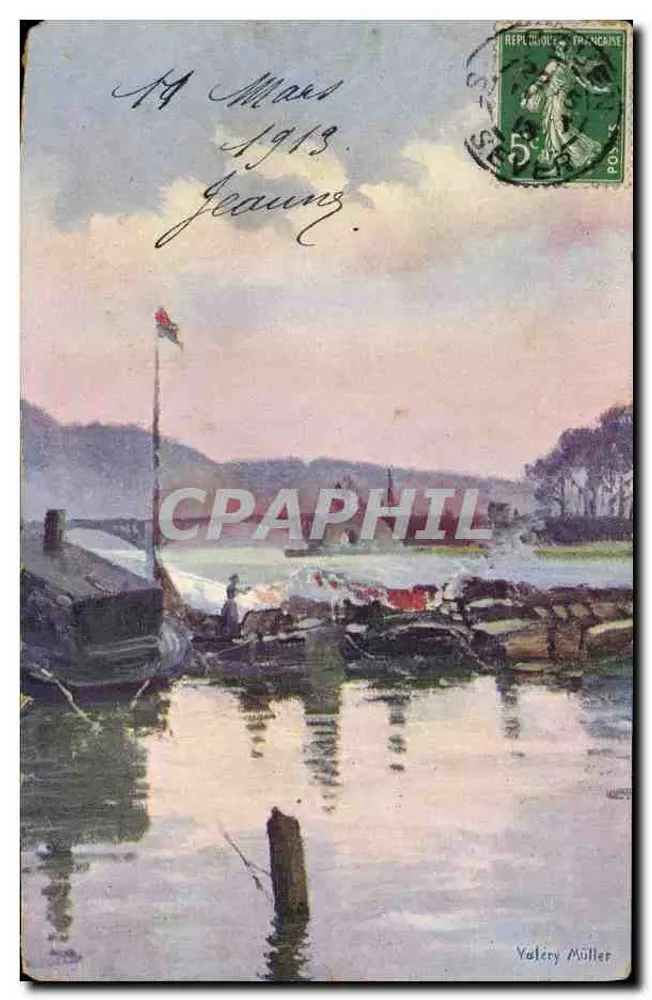 Ansicht des Hafens von Jaunay — Valery Müller — Ausgabe H. Barbès, Nr. 41 - Vorderseite