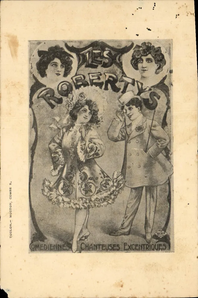 Les Robertys — Comediães Cantoras Excêntricas — Toulon, Mouton, Combe S. - Frente