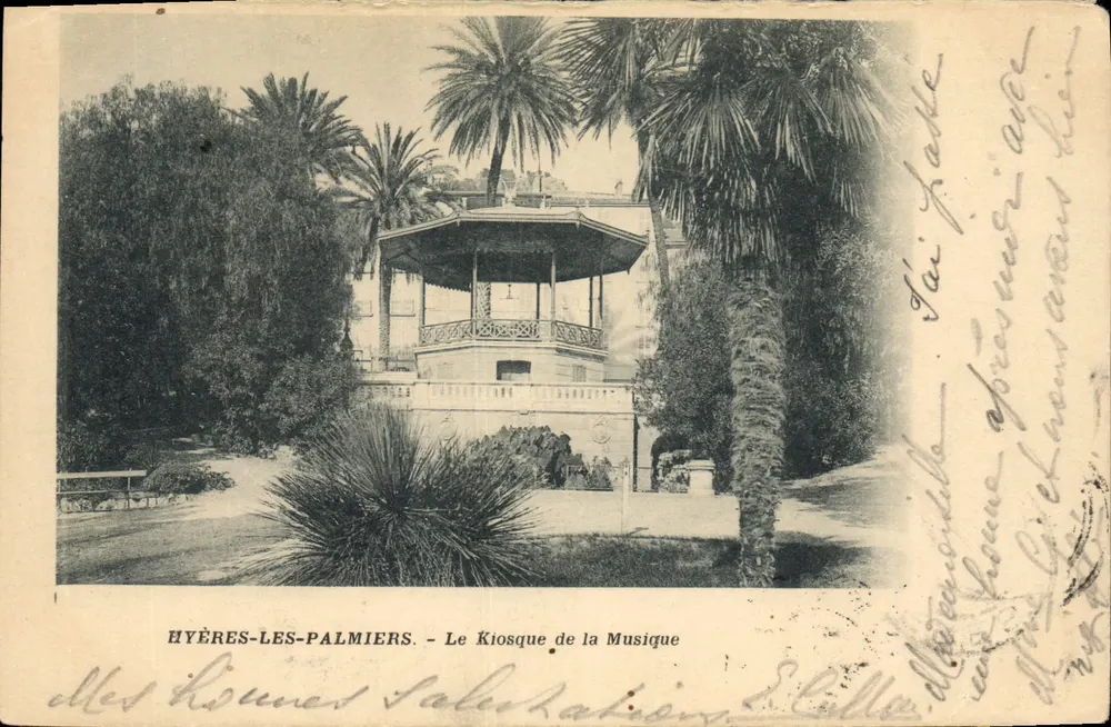 Hyères-les-Palmiers — Der Musikkiosk — Verleger: E. Callier - Vorderseite