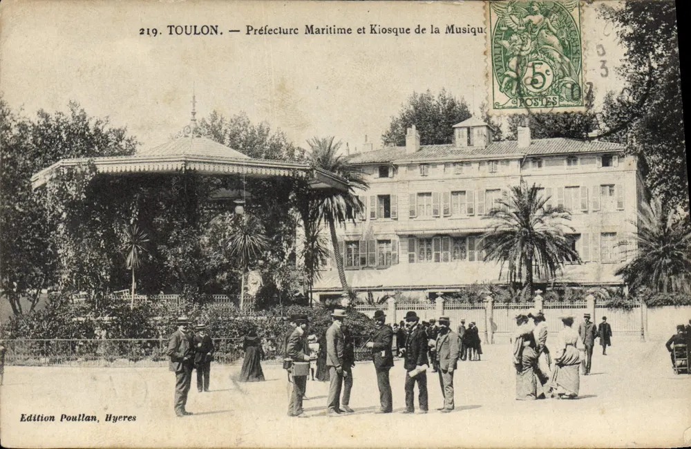 Toulon — Präfektur der Marine und Musikpavillon — Edition Poullan, Hyères - Vorderseite