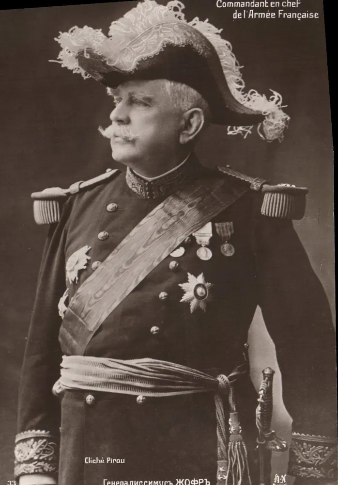 General Joseph Joffre — Chef der französischen Armee — Cliché Pirou, Serie 'Galerie Patriotique' N° 83 - Vorderseite
