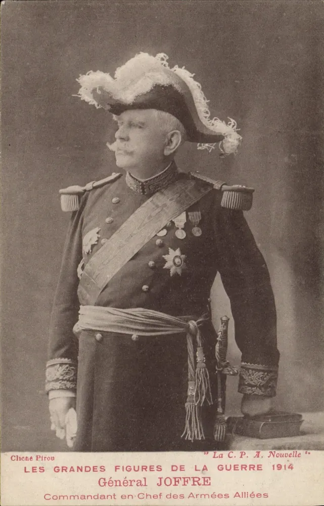 General Joffre — Oberkommandant der Alliierten Armeen — Antike Ansichtskarte Neu 1914 - Vorderseite