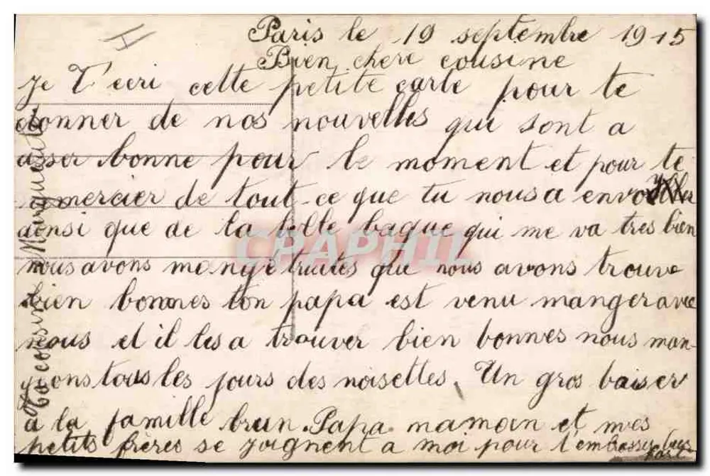 Unsere Generale — General Joffre, General Pau, General de Castelnau — Ausgabe J.K. n° 9333 - Rückseite