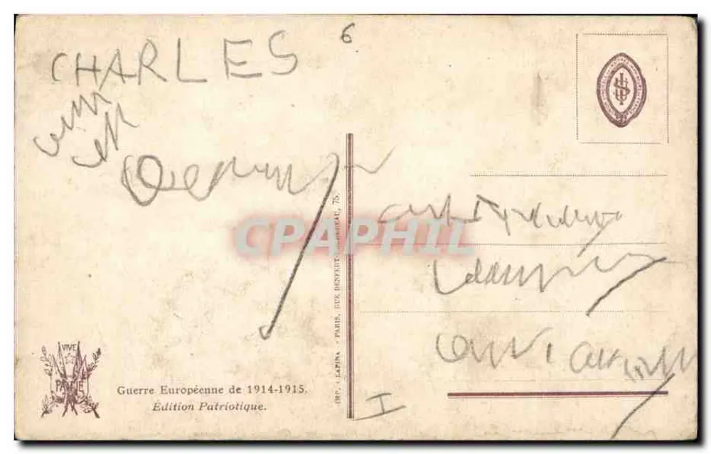 Geral Joffre — após a pequena farda de campanha, o grande uniforme de marechal — I. M. L. Paris 2312 - Verso