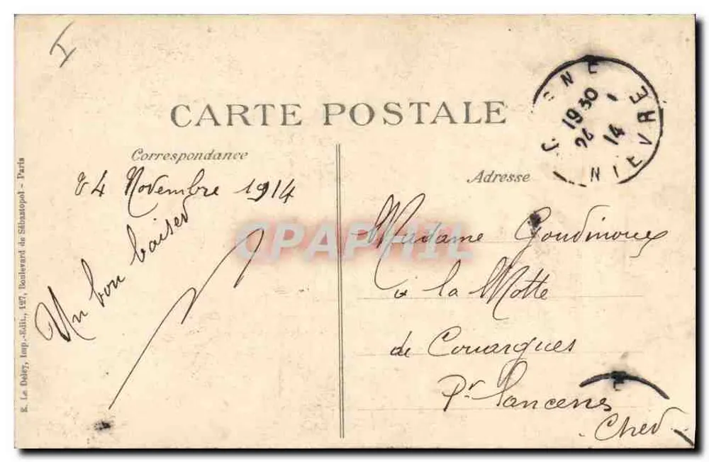 Generäle de Castelnau, Joffre, Pau — Pau — Verleger ELD - Rückseite