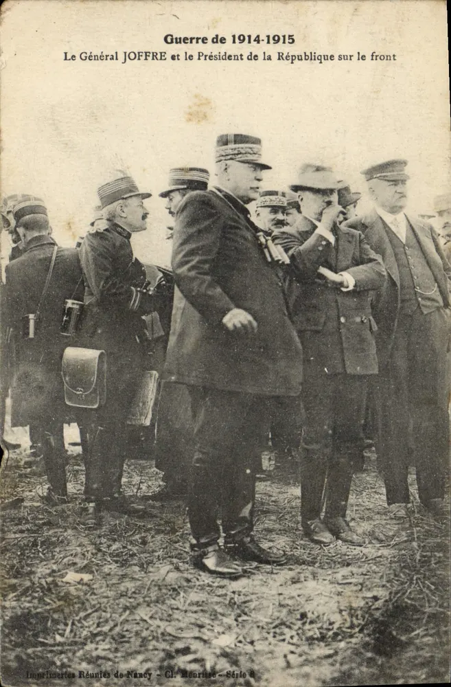 Krieg 1914-1915 — General JOFFRE und der Präsident der Republik am Front — Imprimeries Réunies de Nancy - Serie 8 - Vorderseite