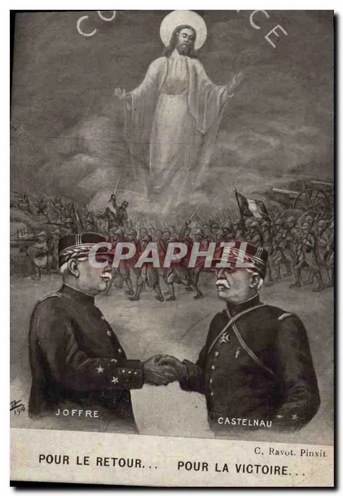 Joffre und Castelnau — unter dem Blick Jesu — Verlag G. Ravot, Nr. 11 - Vorderseite
