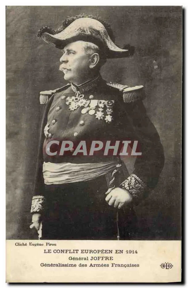 General Joffre — Der europäische Konflikt 1914 — Foto von Eugène Pirou - Vorderseite