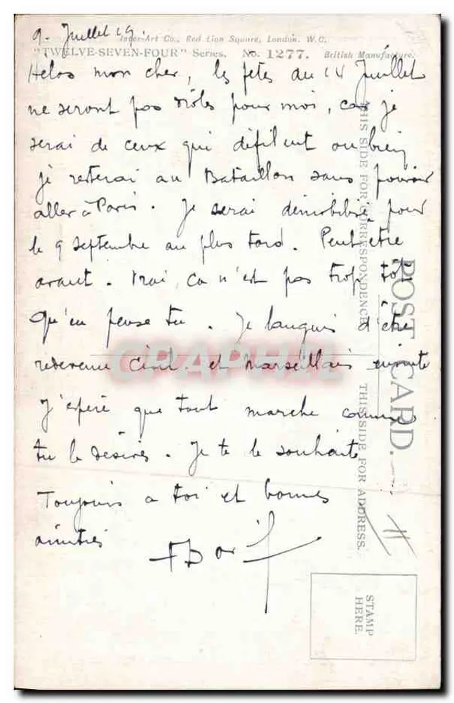 Caricatura de loucos que pretendem ser o Kaiser — Donald Mc Gill — Série TWELVE-SEVEN-FOUR, n°1277 - Verso