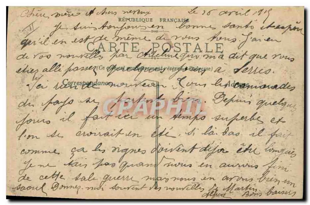 Estação — Caricatura militar — A. Gournay, JB.DAS - Verso