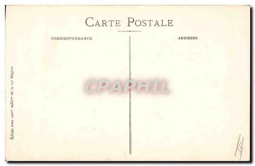 Fluch auf Wilhelm II — 1914-1915 — Veröffentlicht mit aut'en milite der 15. Region - Rückseite