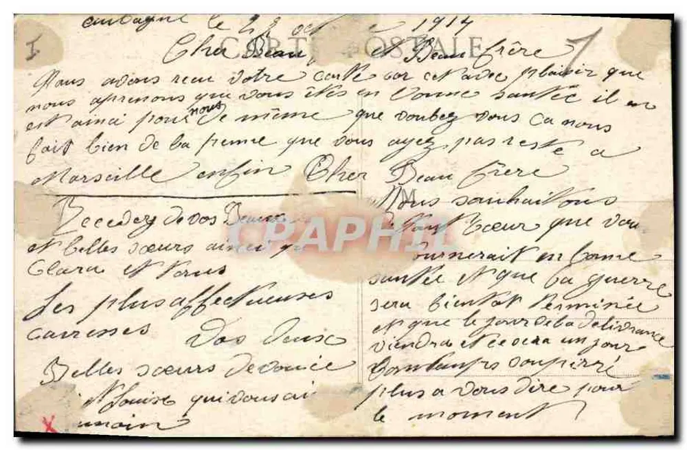 Reconhecimento na Alsácia — cena de soldados a cavalo e mulher com traje local — editor não visível - Verso