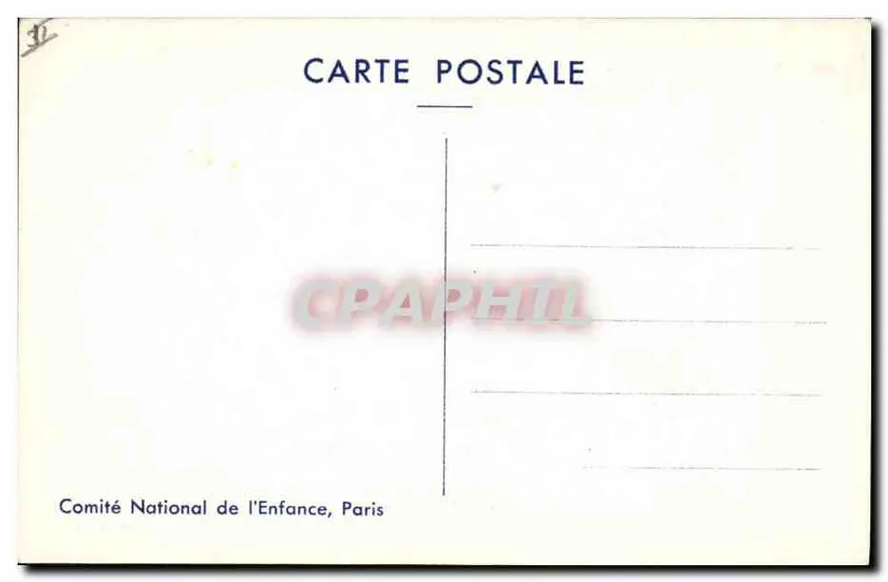 Irmã — Tu serás minha pequena irmã... — Comité Nacional da Criança, Paris - Verso
