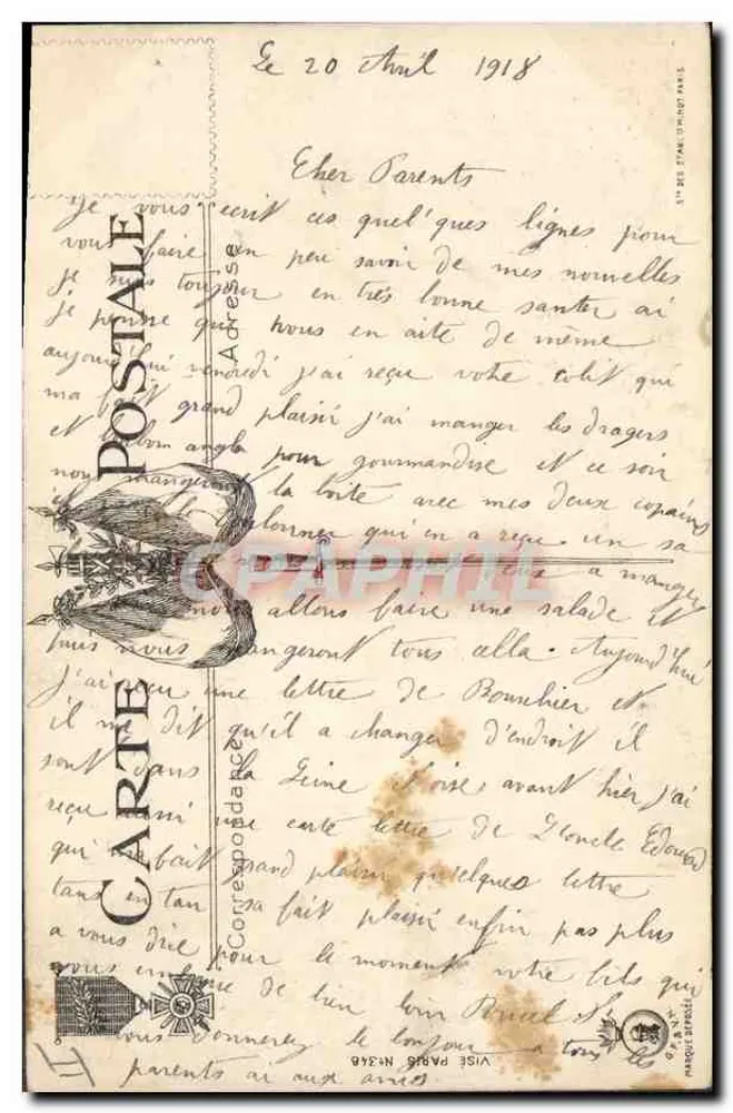 Cuidados com os Feridos — Série 10 — Editor Cadard - Verso