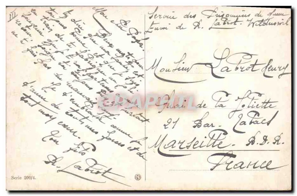 Letzter Gruß an den Kameraden — 1870-1914 — A. Labrot, Serie 200/4 - Rückseite