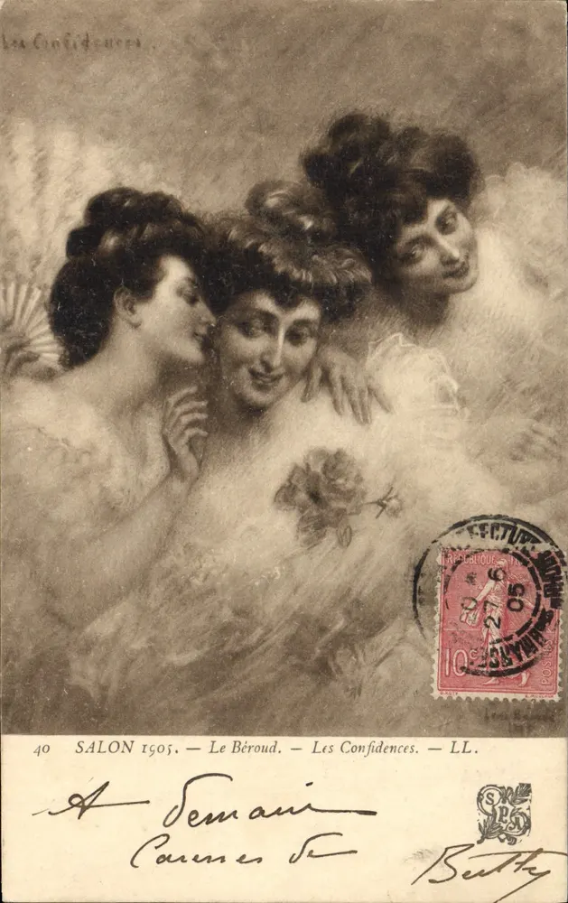 Las Confidencias — Salon 1905 — Le Béroud — LL. n°40 - Anverso