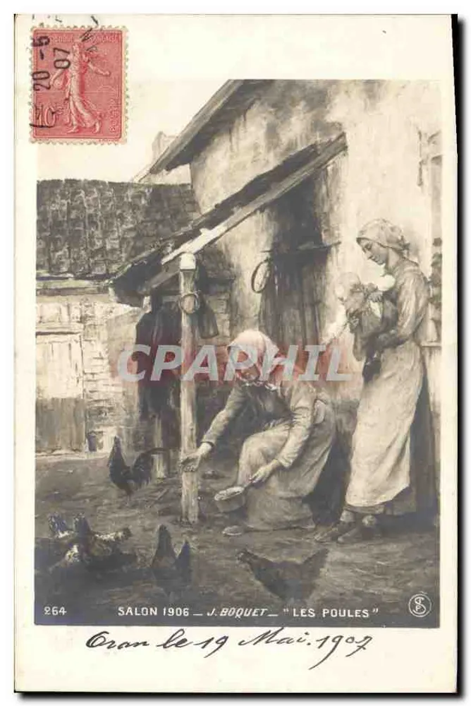 As Galinhas — Salon 1906 — J. Boquet — n°264 - Frente