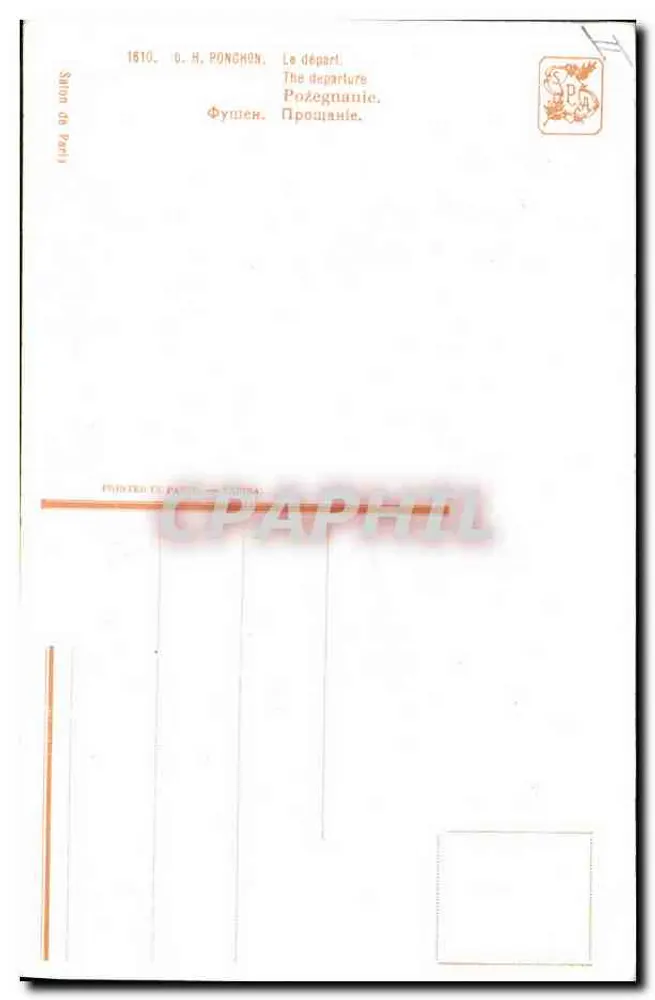 Fouche - O Partida - O. H. Ponchon - Verso