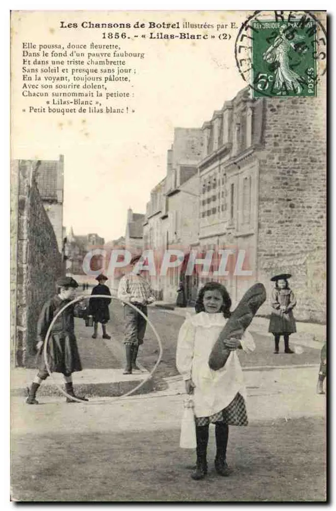Illustrierte Lieder von Botrel von E. M. — « Lilas-Blanc » (2) — Verlag nicht sichtbar - Vorderseite