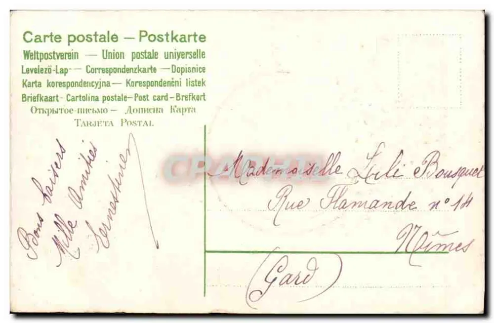 Carta de boas-vindas com hortência — editor não visível — número de série ilegível - Verso