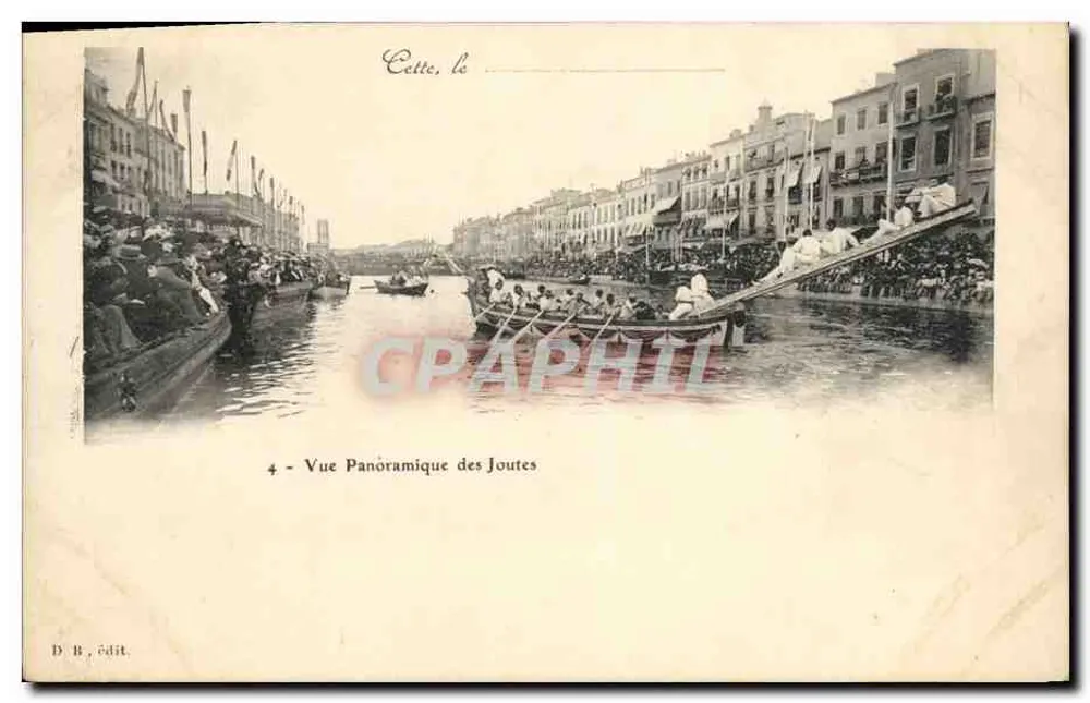Cette, la - Vista Panorâmica das Joutes - D.B. edit. - Frente