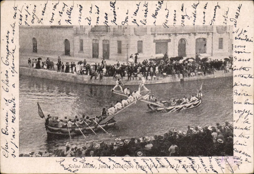 Seeschlacht (mit Lanze und Booten) — Lokale Szene — L. J. A. CETTE - Vorderseite