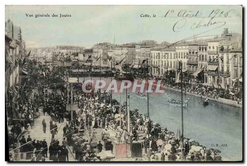 Vista geral das Joutes — Celle, 1º de Agosto de 1906 — D. B., edit. - Frente