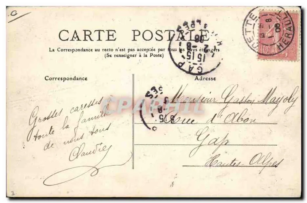 Vista geral das Joutes — Celle, 1º de Agosto de 1906 — D. B., edit. - Verso