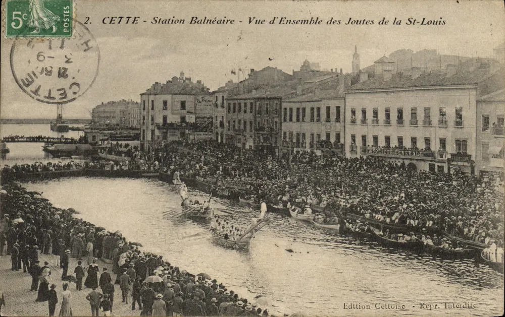 CETTE - Badeort - Gesamtansicht der St-Louis Regattas - Cettoise Ausgabe - Vorderseite