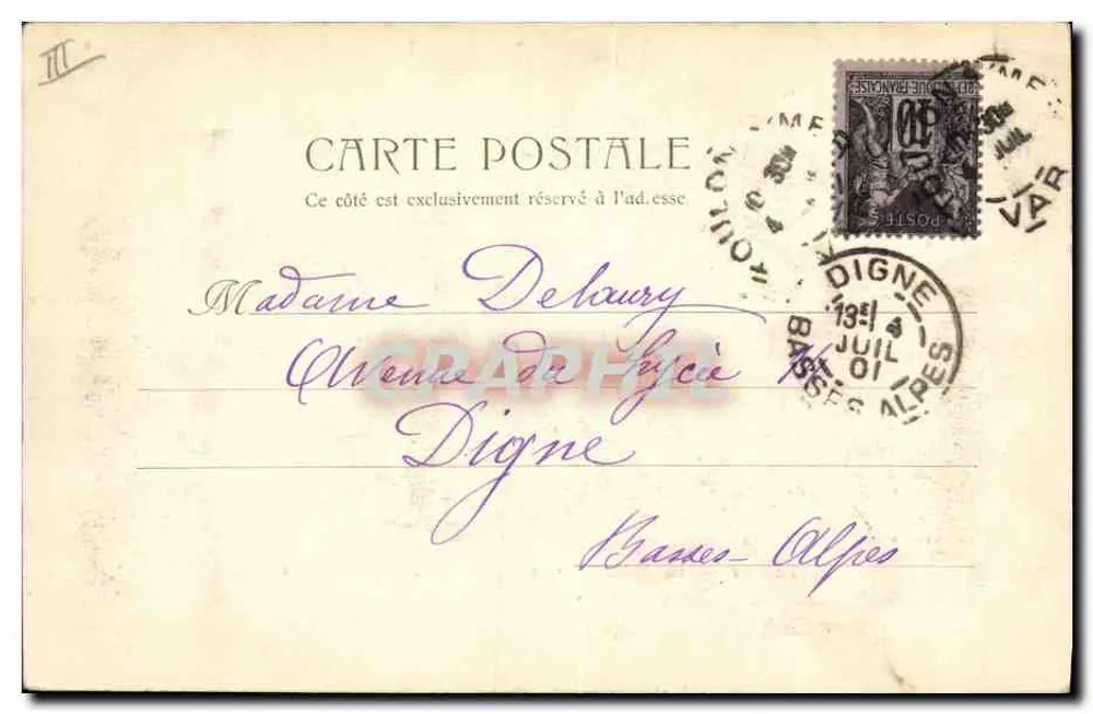 Toulon — Die Place d'armes und die Maritime Präfektur — Edition Levet et C° - Rückseite