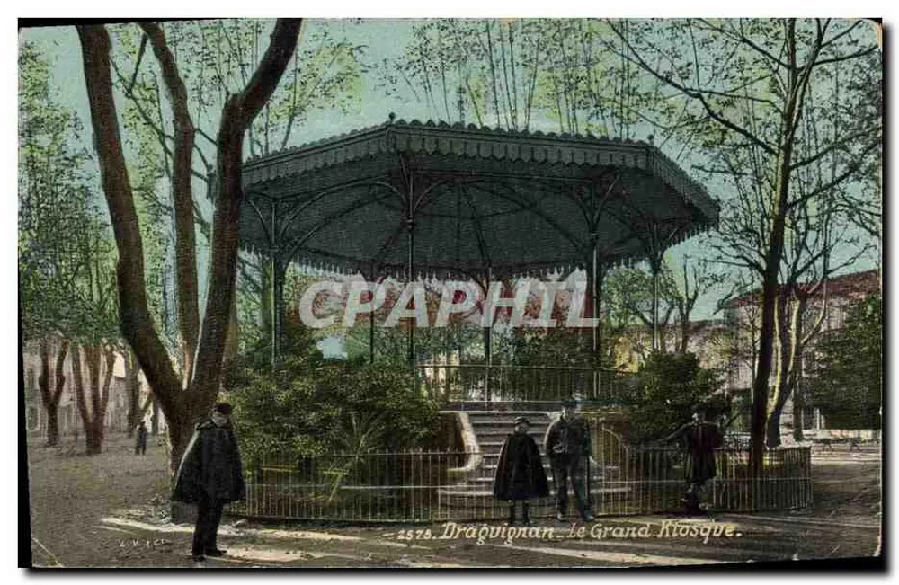 Draguignan — Le Grand Kiosque — éditeur L.V. TEL - Frente