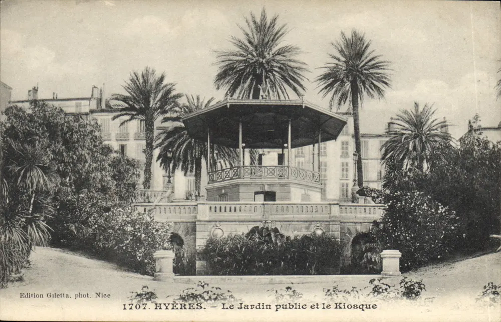 Hyères — Der Öffentliche Garten und der Kiosk — Edition Giletta, Foto. Nice, Nr. 1707 - Vorderseite