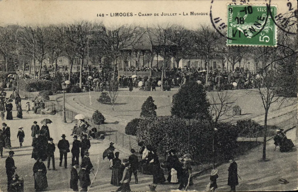 Limoges - Champ de Juillet - Die Musik — anonymer Verlag, Nr. 148 - Vorderseite